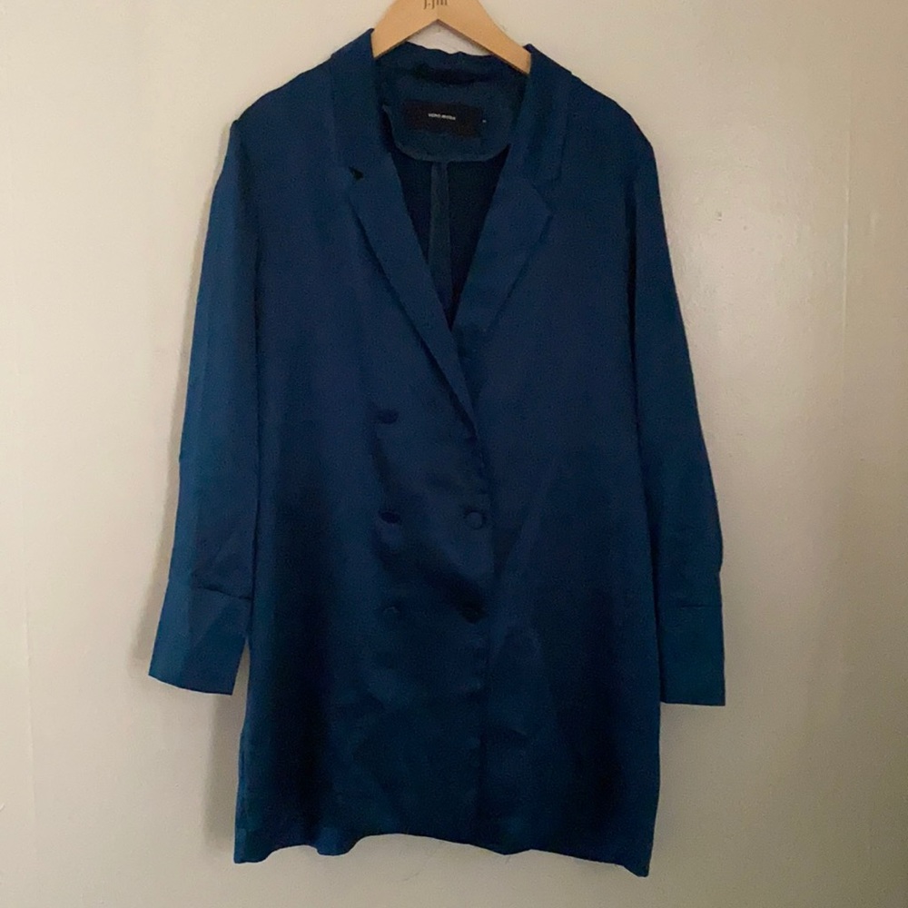 Blue Double Breasted Button Blazer - image 1